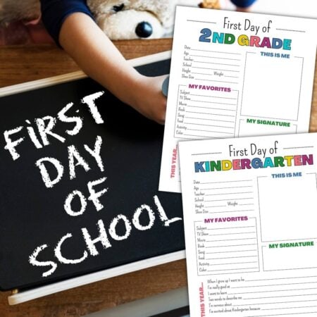 printable first day of school interview worksheets for kids