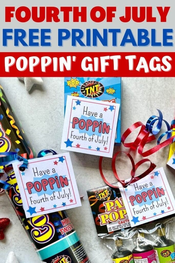 free printable 4th of July poppin gift tags on party favor poppers