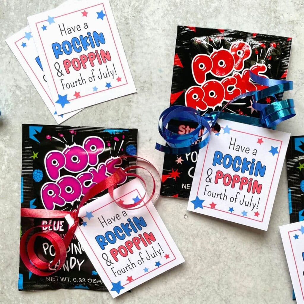 pop rocks candy July 4th party favors