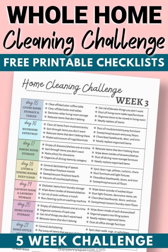 week 3 printable whole home cleaning challenge