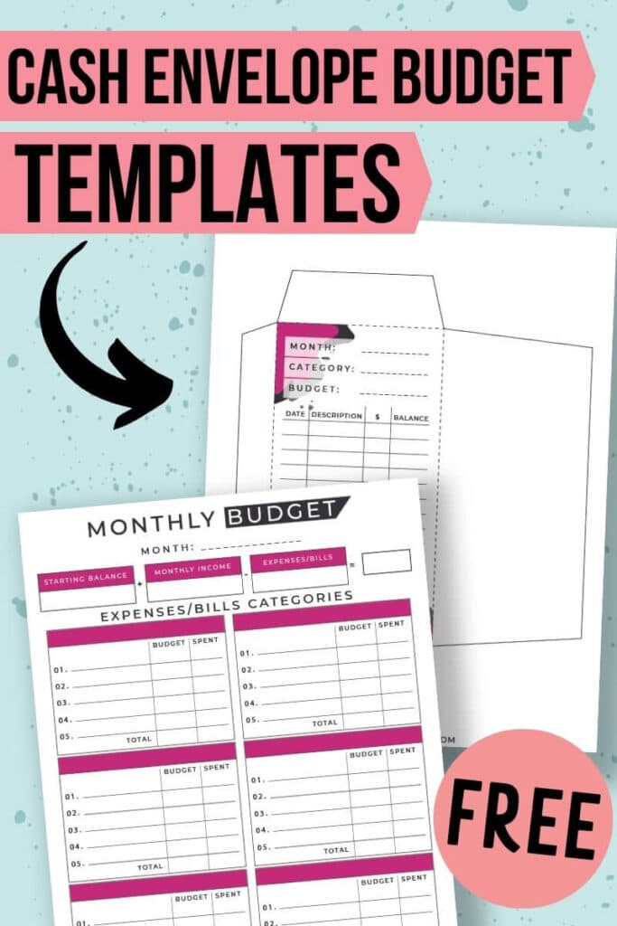 Free Printable Cash Envelope Tracker Inserts  Cash envelopes, Cash budget  envelopes, Money envelope system