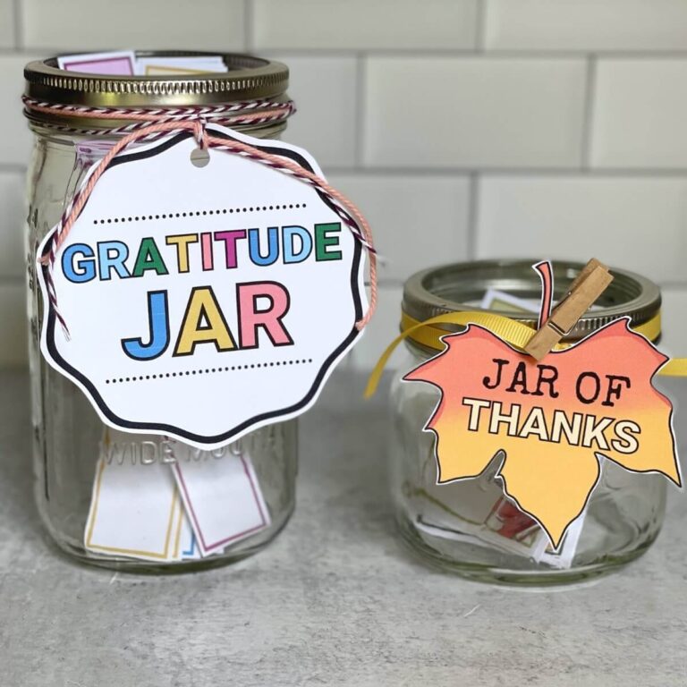 two different gratitude jars