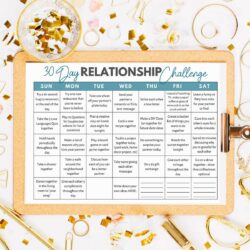 Free Printable 30 Day Relationship Challenge to Put Love First