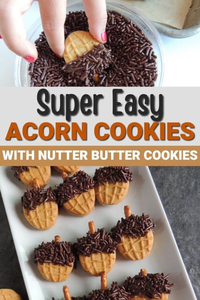 acorn cookies with Nutter Butter cookies