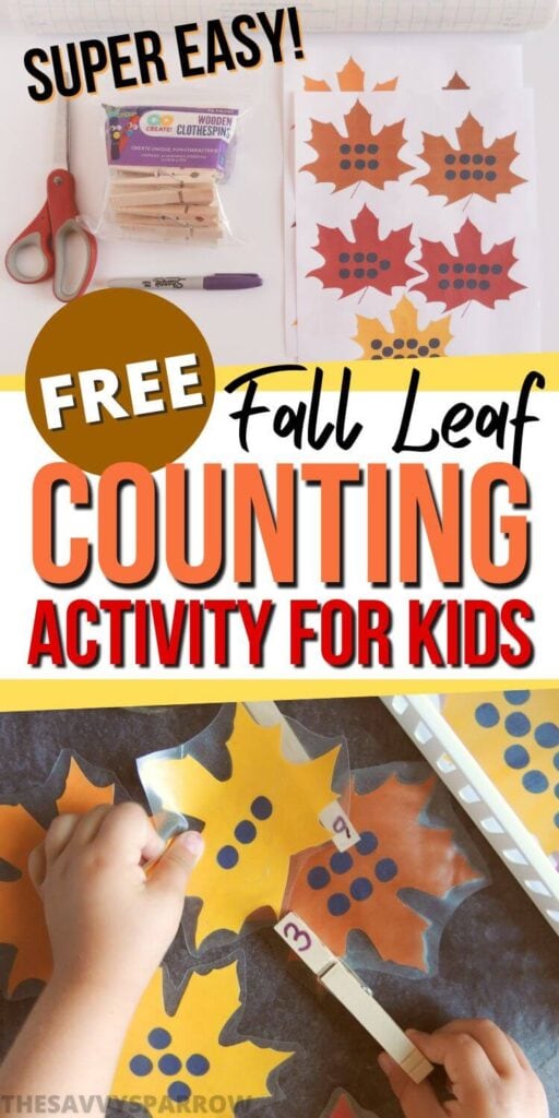 Fall number activities for preschoolers