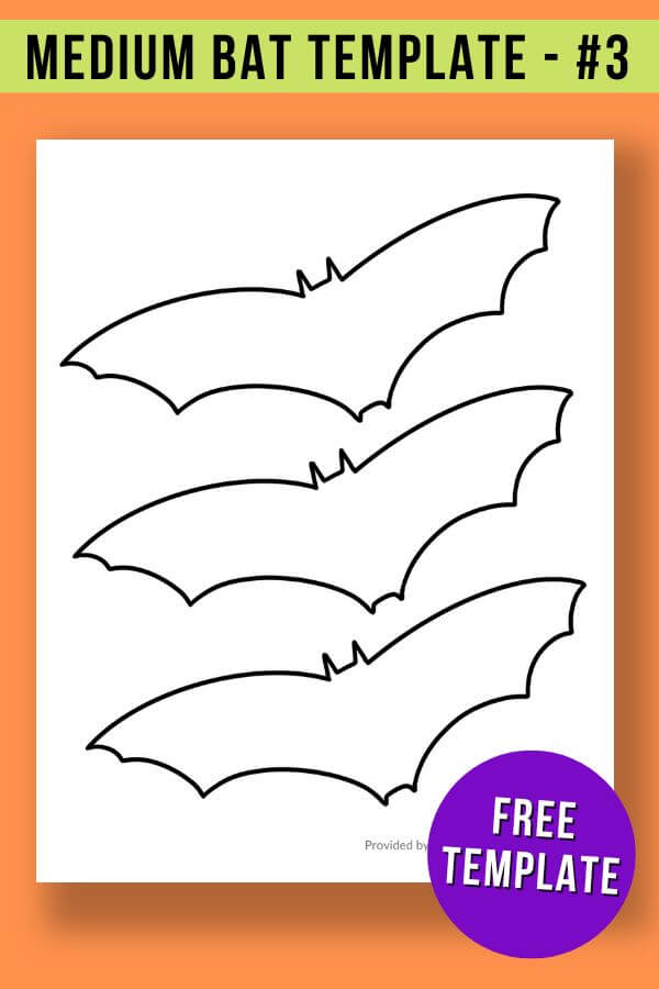 medium size bat pattern to cut out