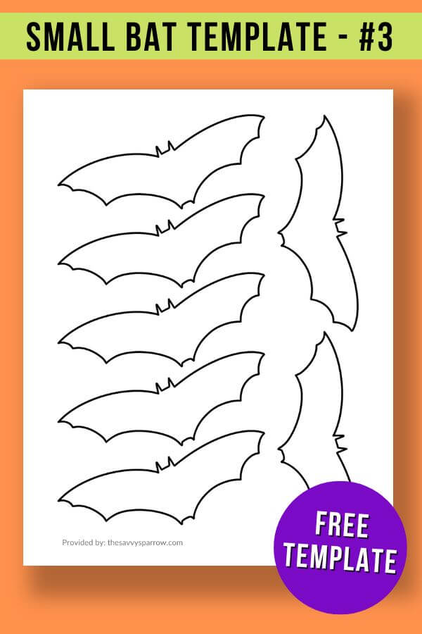 Free Bat Template Printable Cut Out for Crafts and Decor