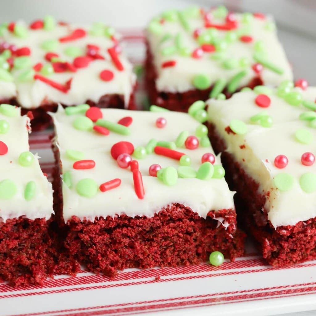 Red Velvet Cake Mix Cookie Bars Easy and Delicious!