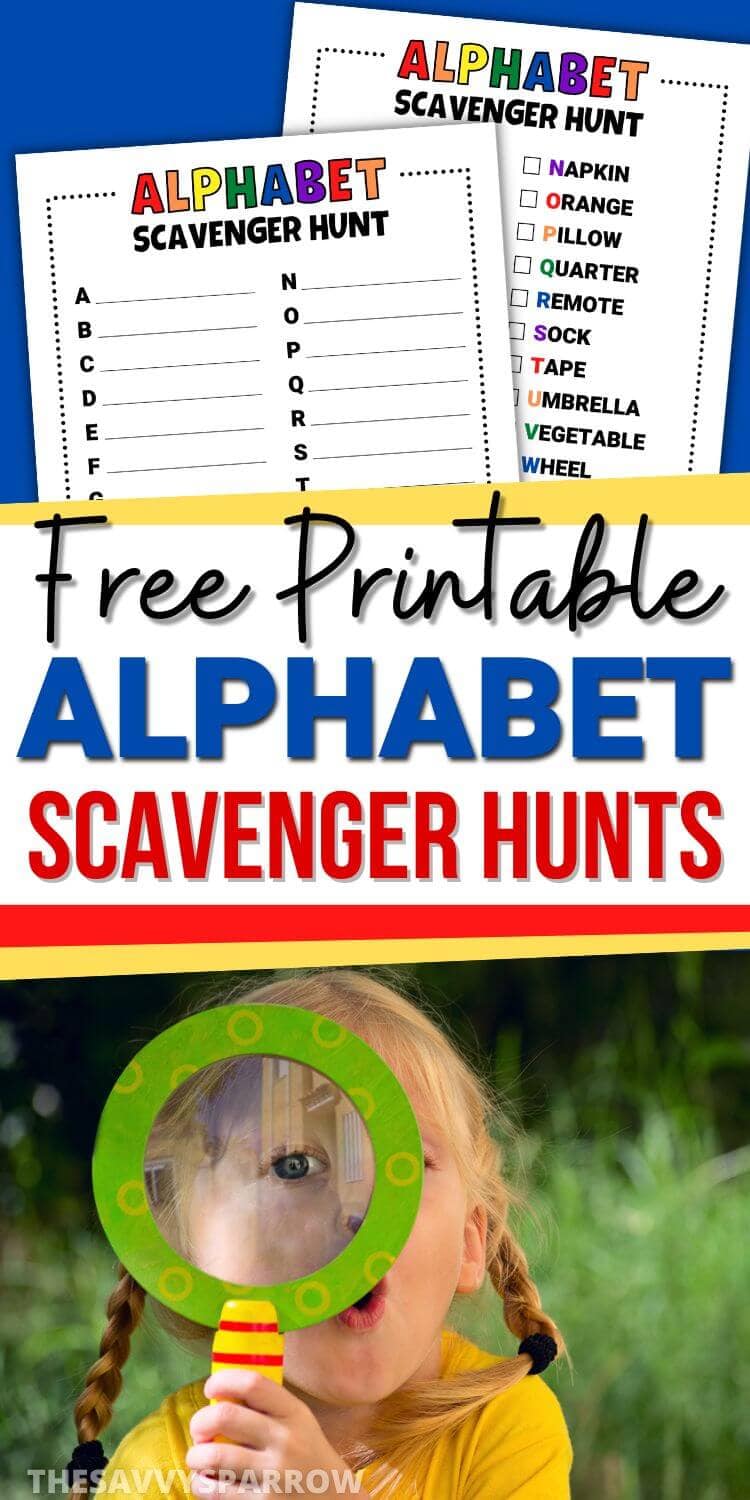 Free Printable Alphabet Scavenger Hunt - Fun Activity For Kids!