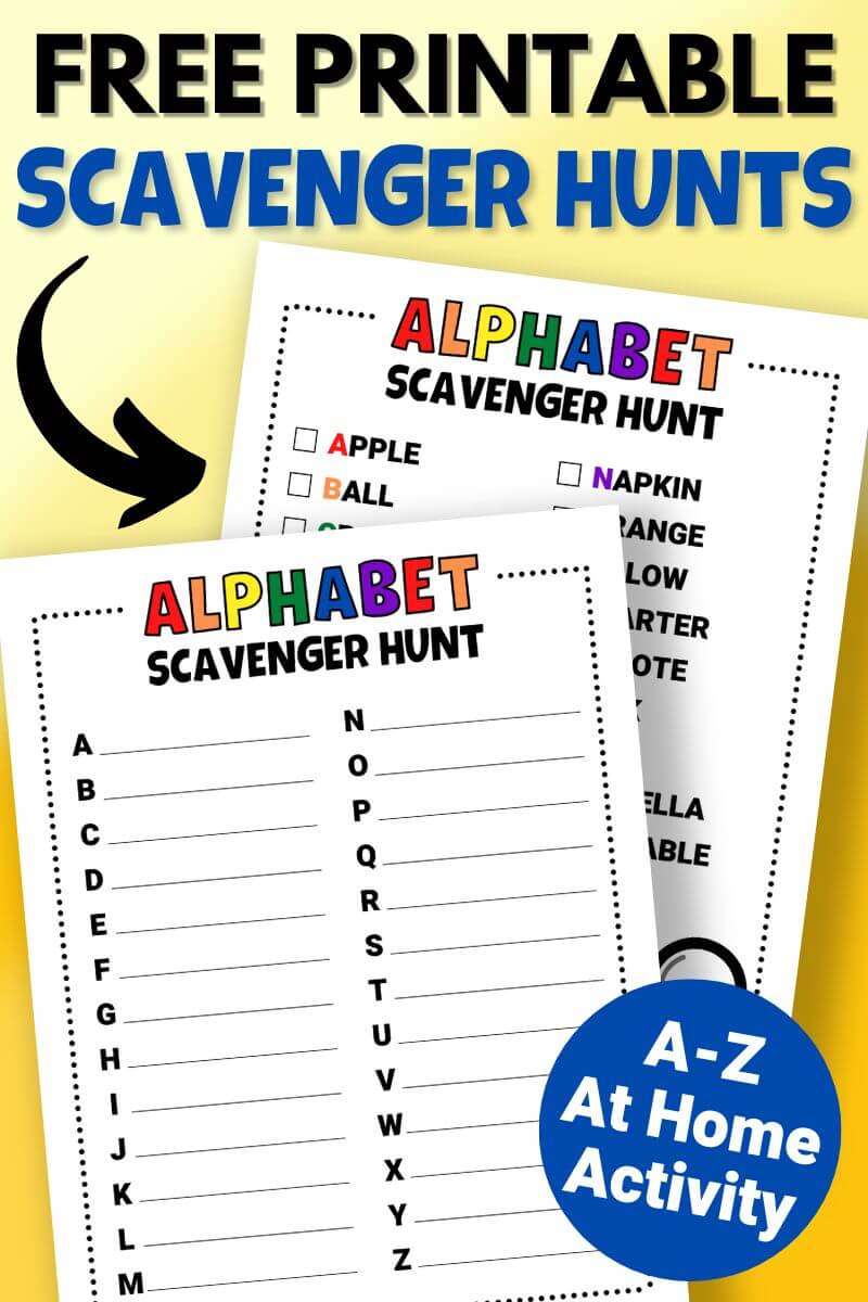 Free Printable Alphabet Scavenger Hunt - Fun Activity for Kids!