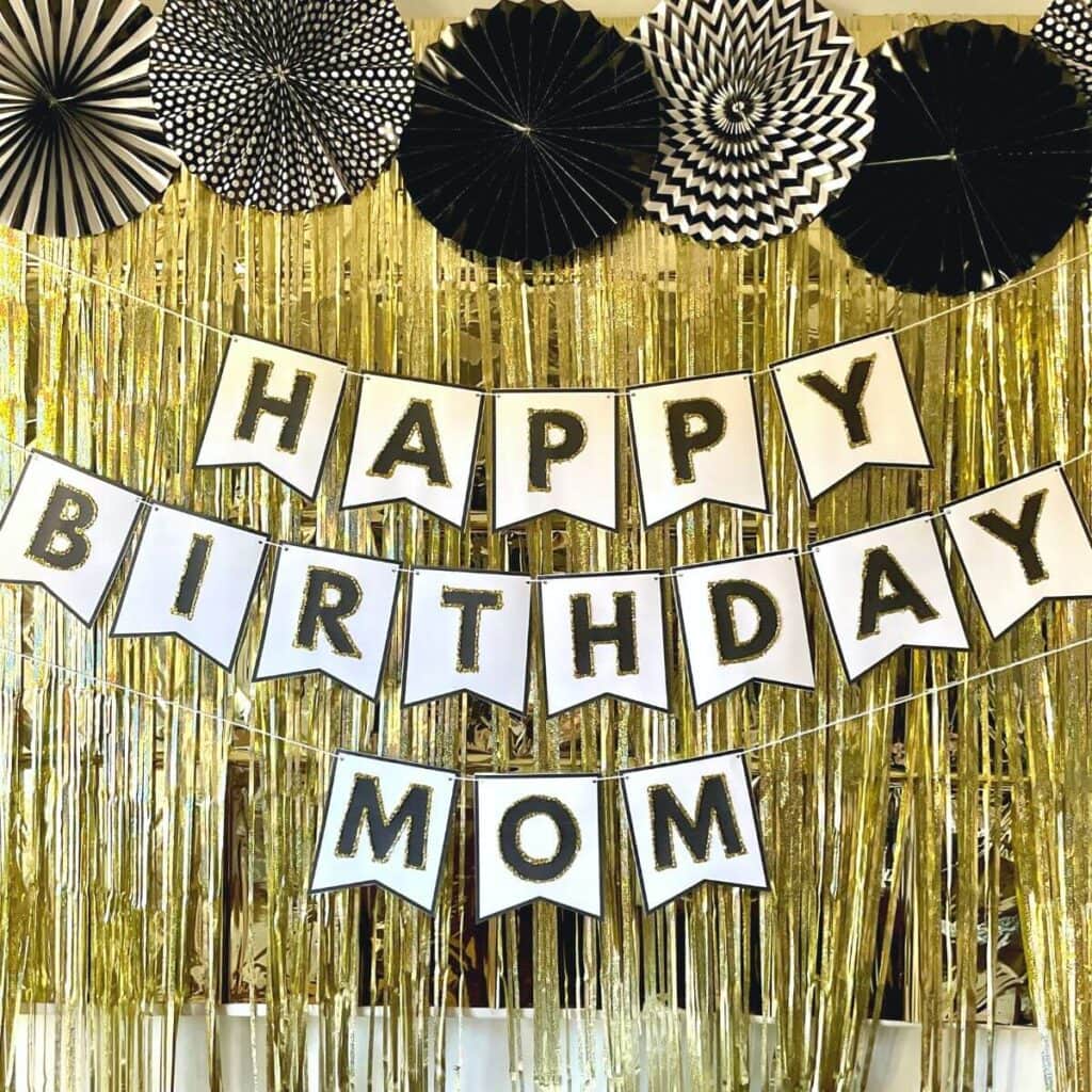 happy birthday mom banner