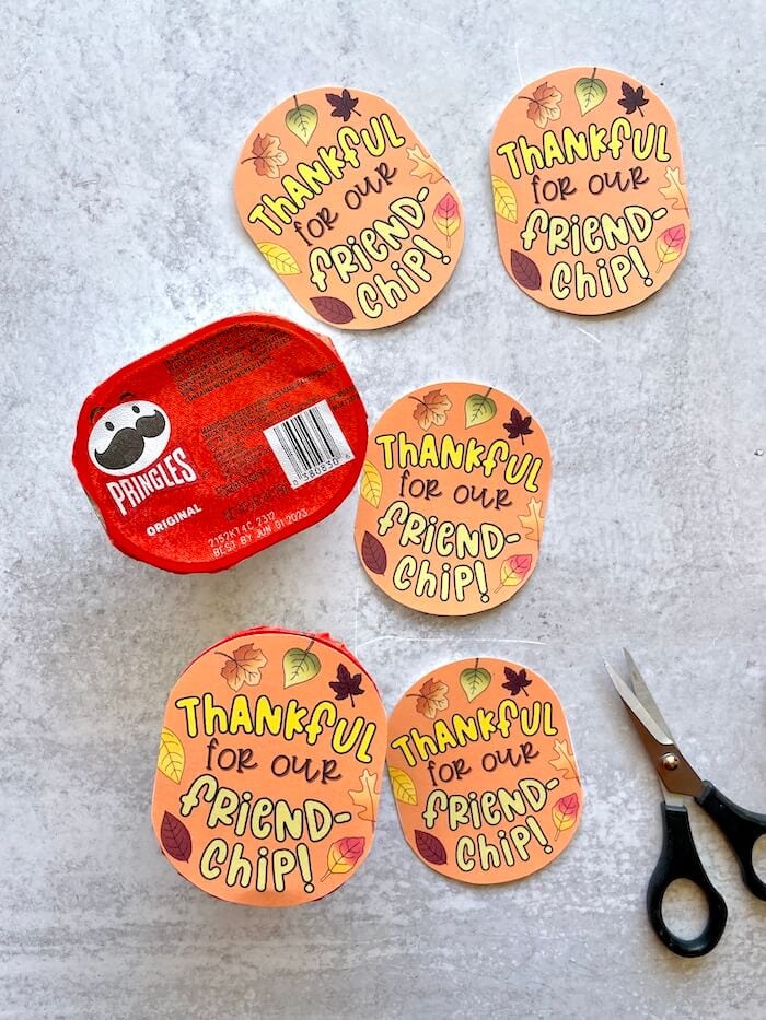 printable Thanksgiving gift tags for Pringles chips