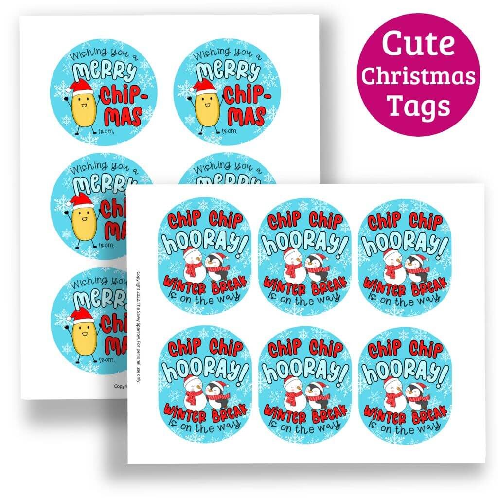 printable chip gift tags