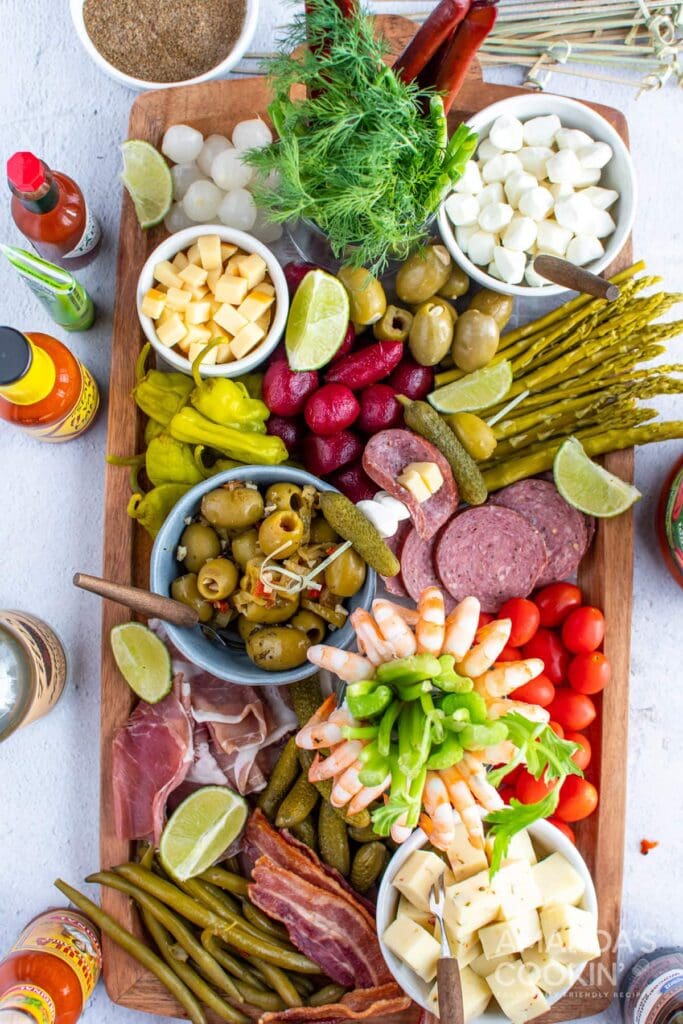 bloody mary charcuterie tray