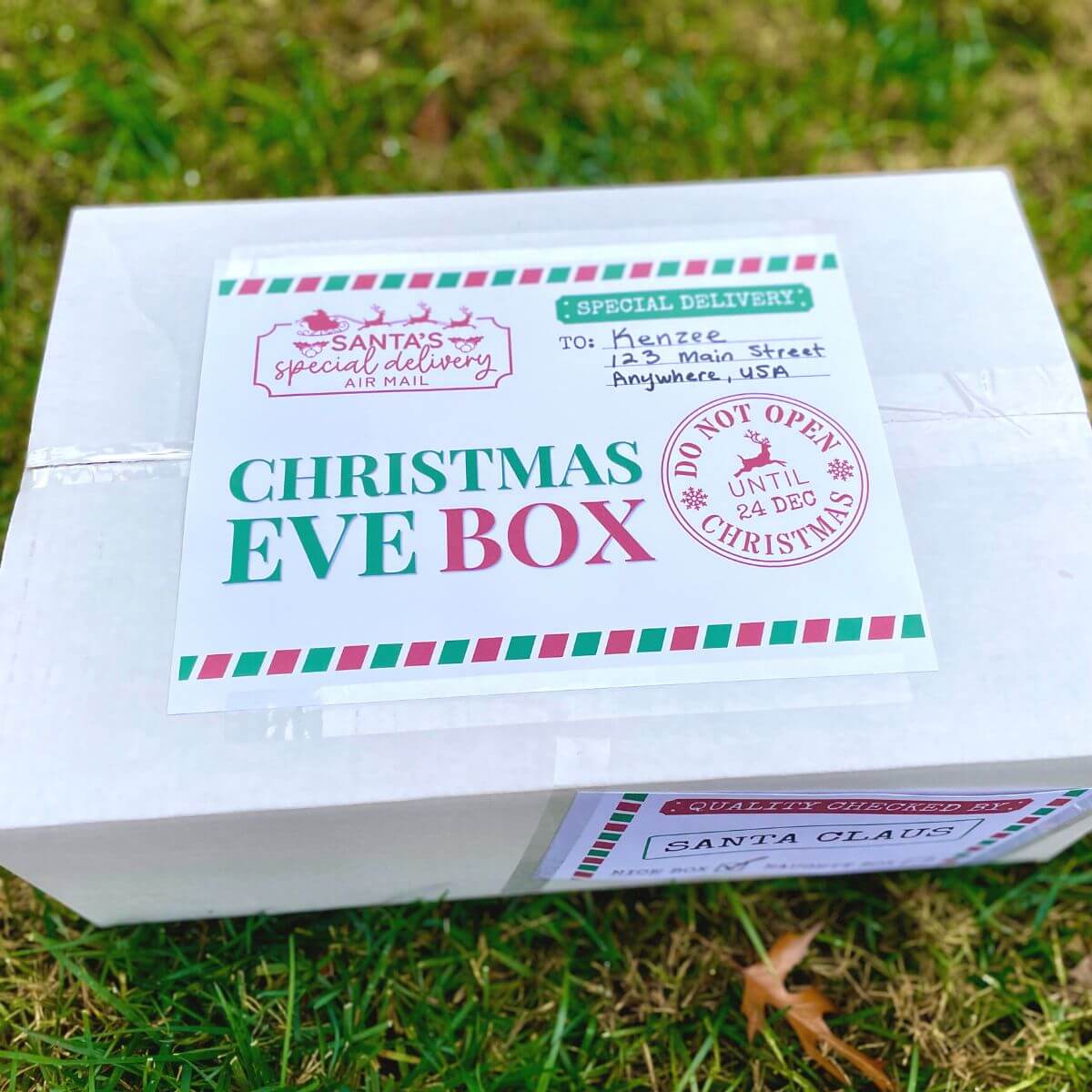 Free Printable Christmas Eve Box Label
