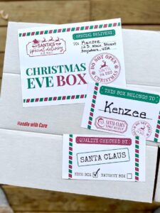 Free Printable Christmas Eve Box Labels for the Night Before Christmas!