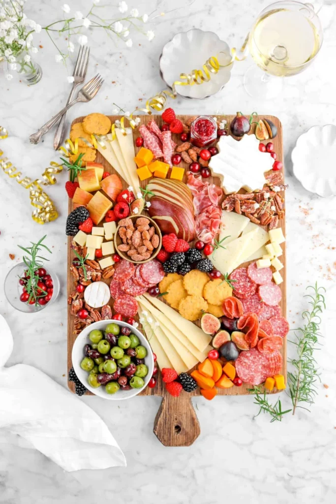 holiday charcuterie board display