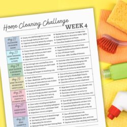 printable cleaning checklist for 5 week home cleaning challenge