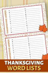 Printable Thanksgiving Scattergories - Fun After-dinner Game!