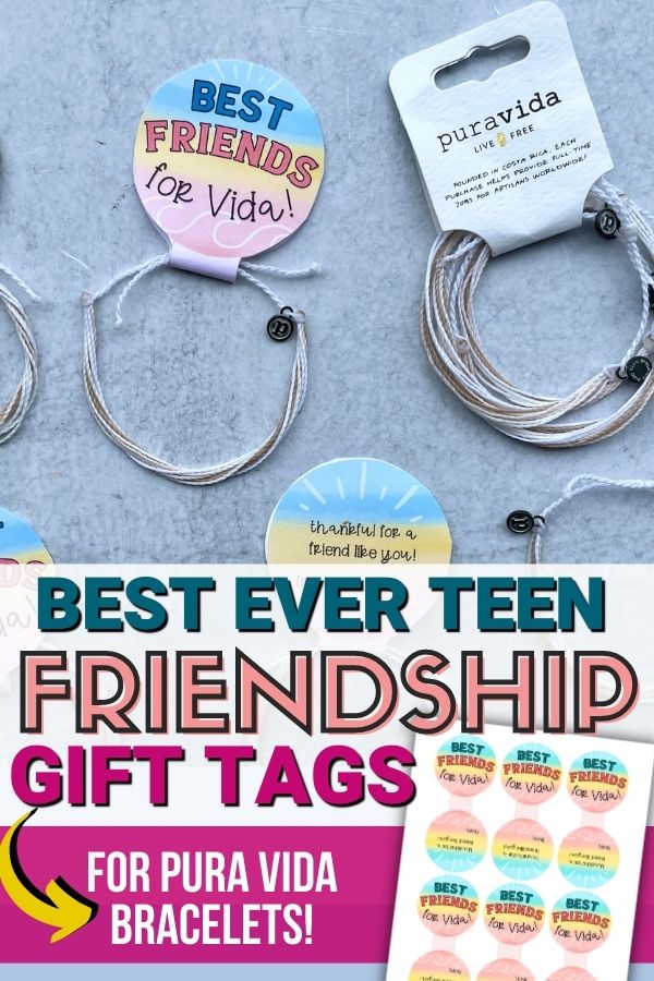 friendship bracelet gift tags printable teen gifts