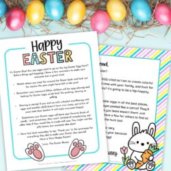 Easter bunny letters free printable