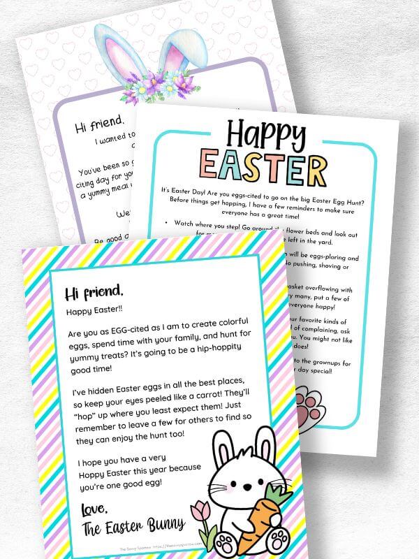 Easter bunny letters
