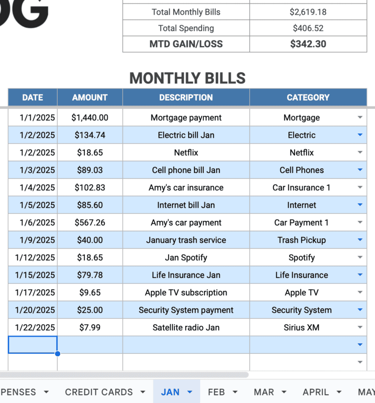 The Personal Finances Spreadsheet to Get Your Money on Track!
