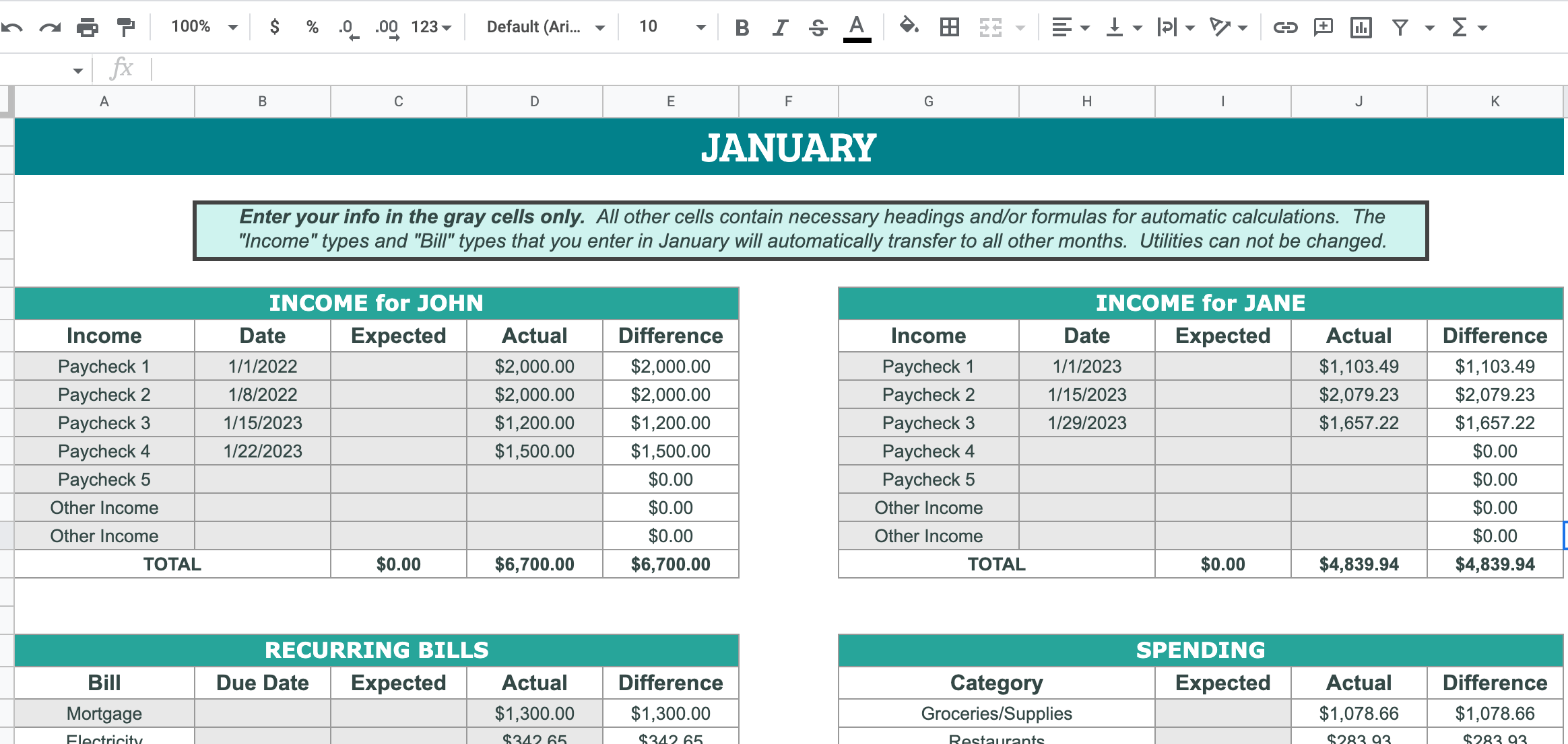 The Personal Finances Spreadsheet to Get Your Money on Track!