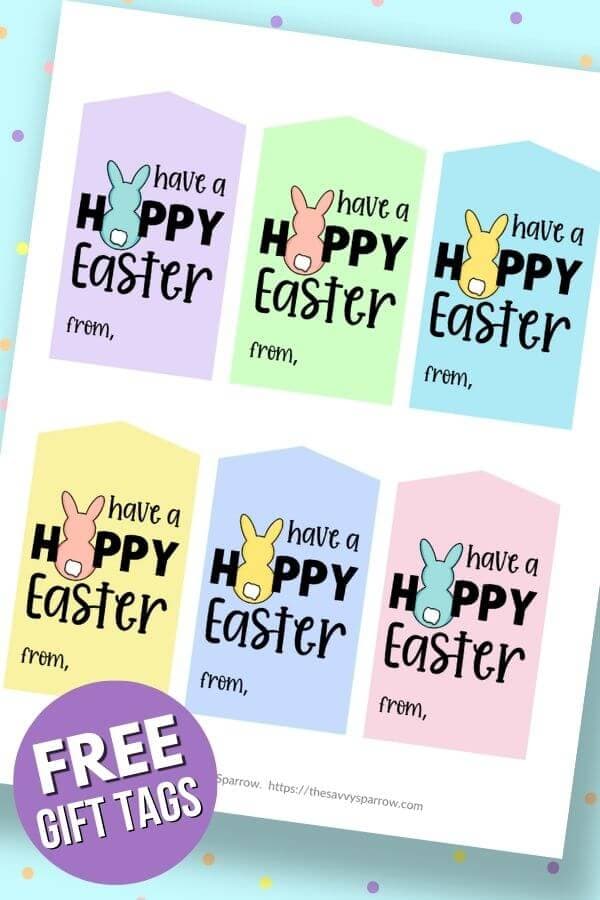 Have a happy Easter printable tags