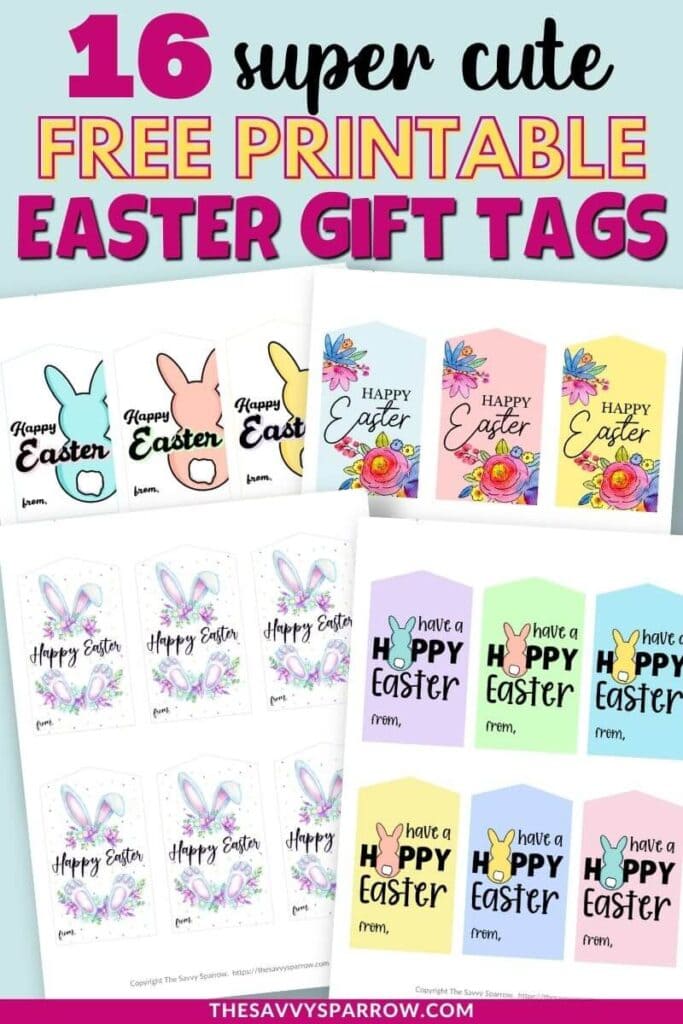 free printable Easter gift tags PDF