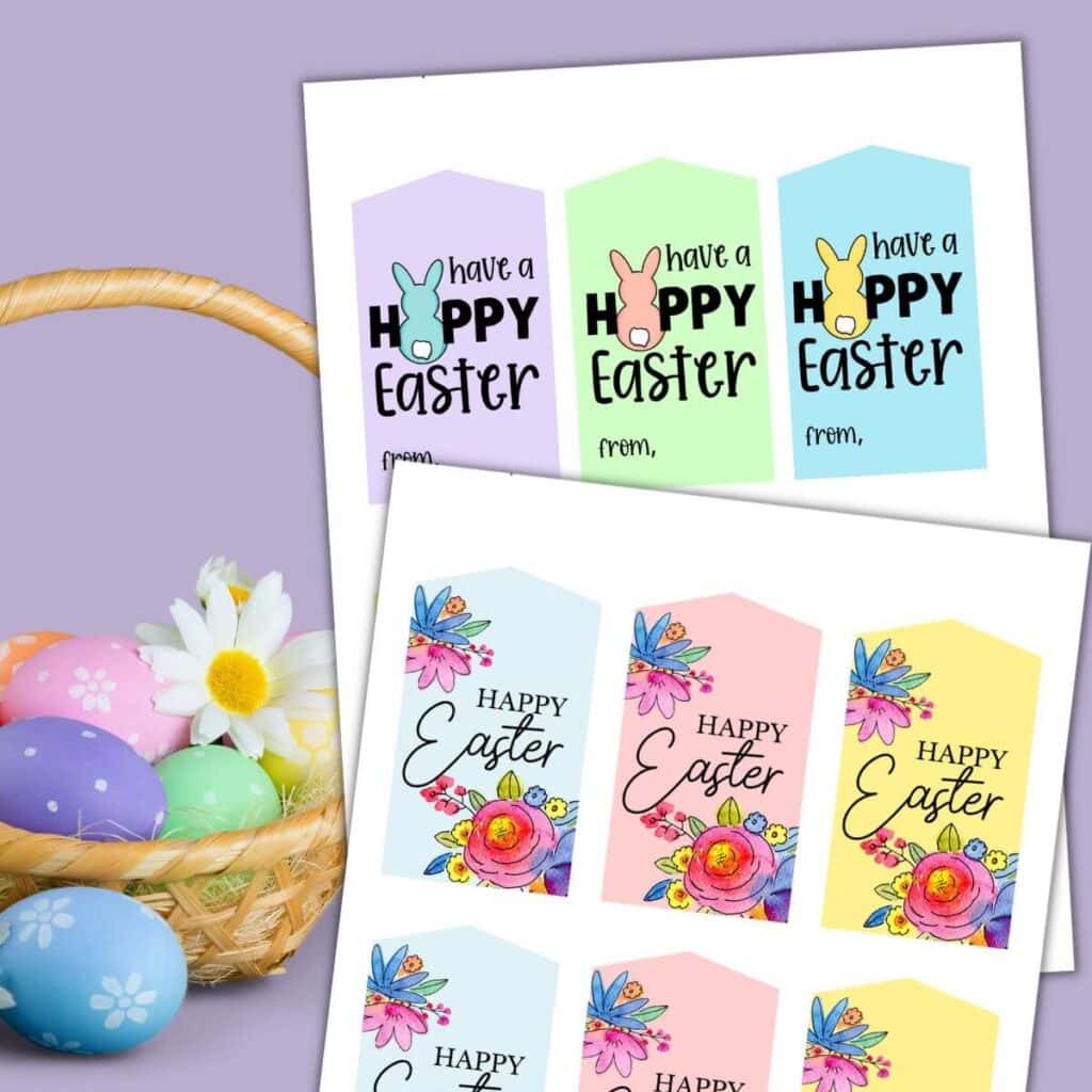 free printable Easter gift tags