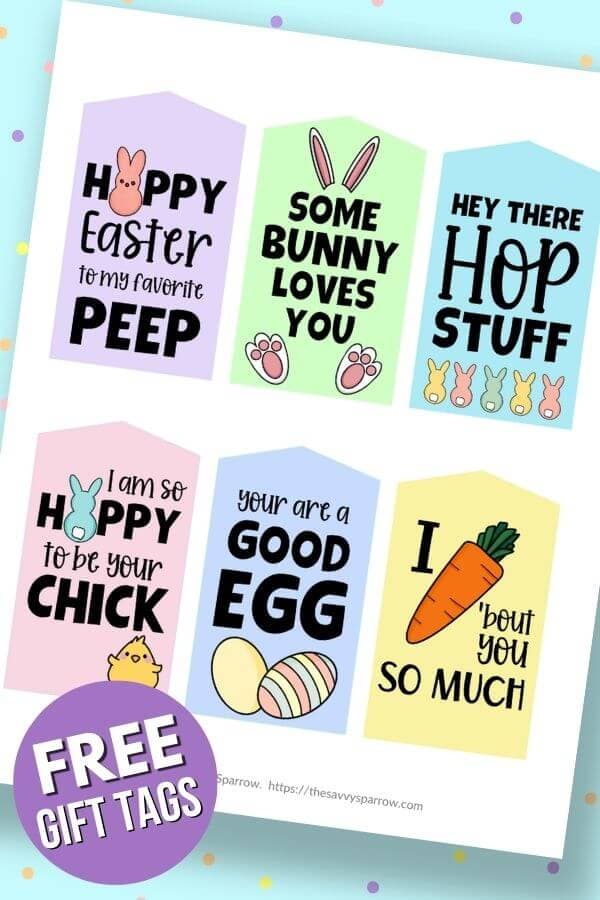 printable funny Easter gift tags for him