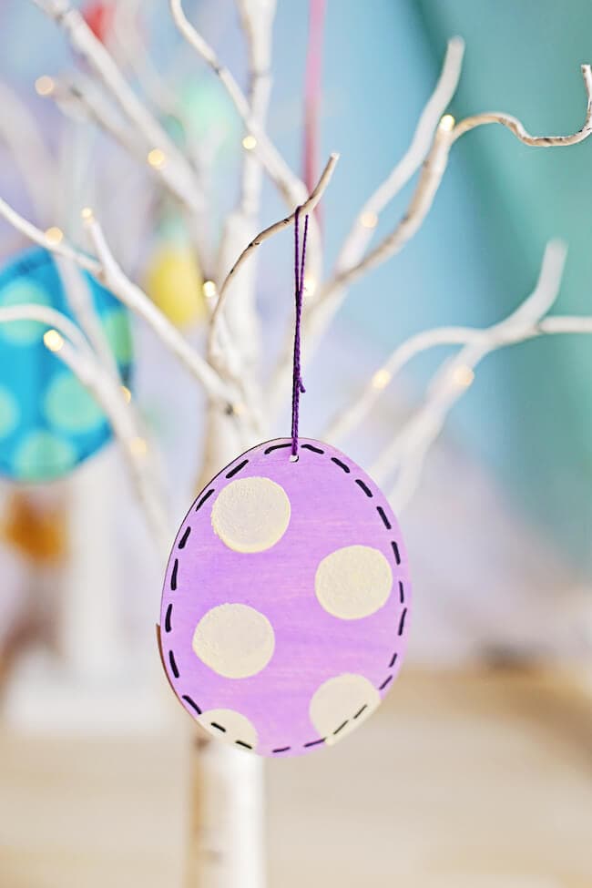wooden Easter tree ornament