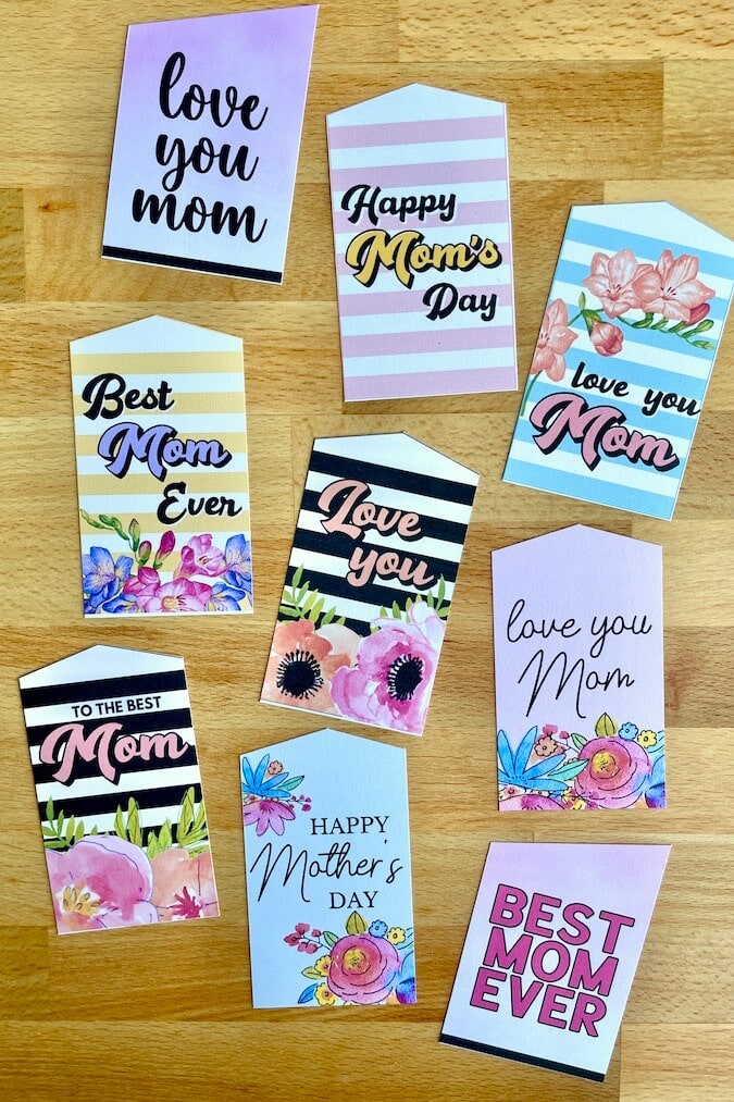 Mother's Day gift tags to print at home