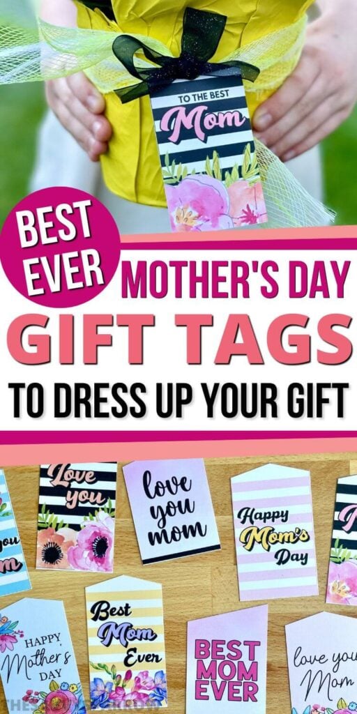printable Mother's Day gift tags collage