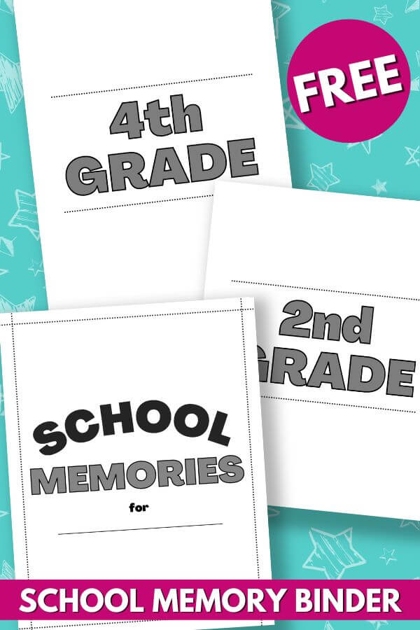 black and white templates to make a school memory binder
