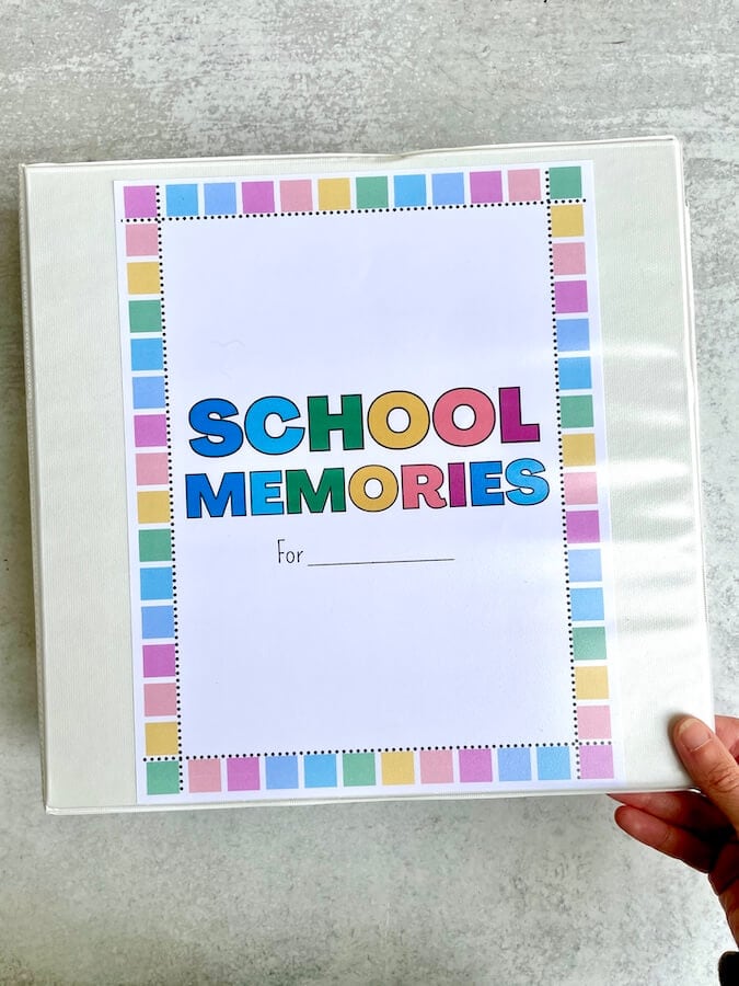 school memory binder