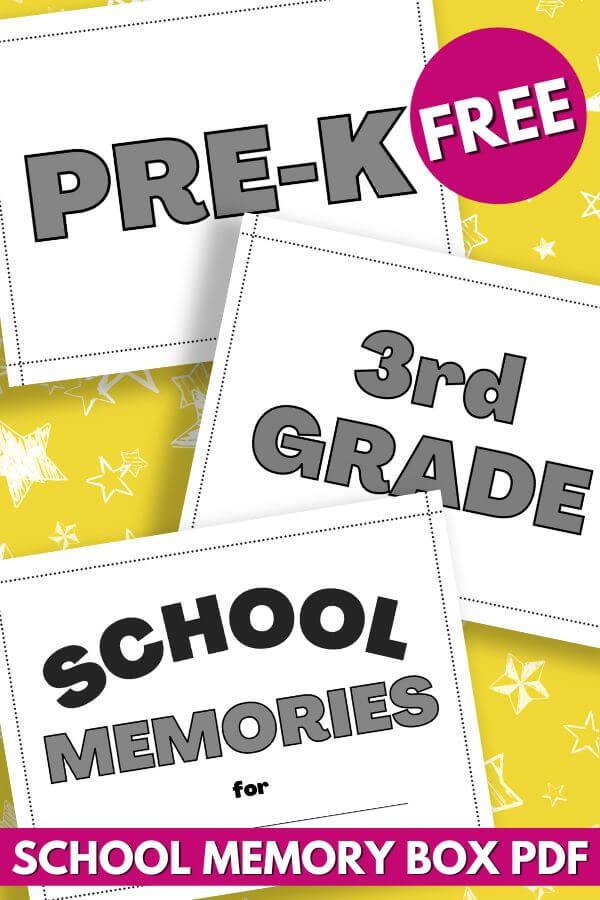 school memory box printables 