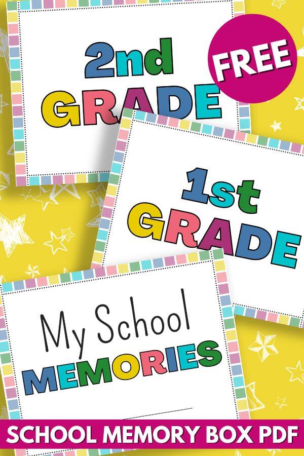 Printable back to school memory book - Projects with Kids