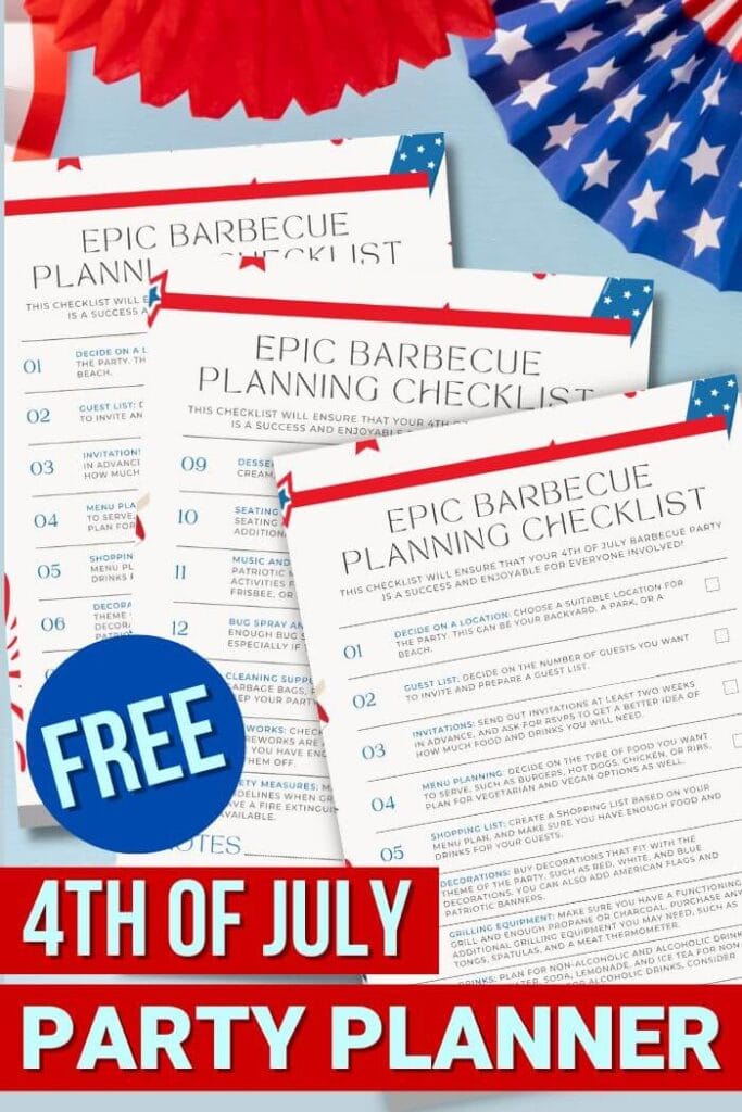 free printable 4th of July party planner