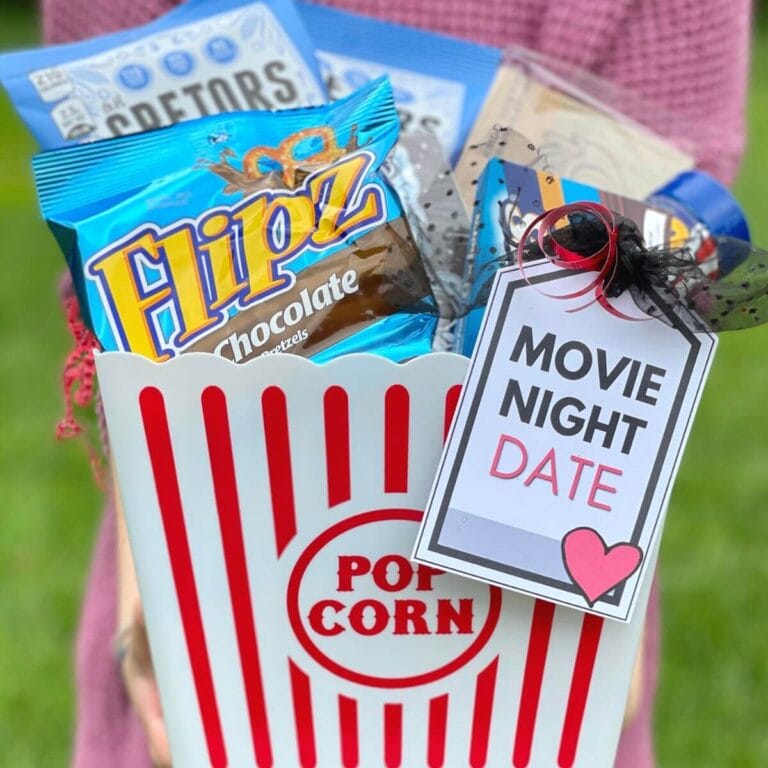 movie themed date night gift basket