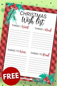 16 Free Printable Christmas List Templates for the Entire Family