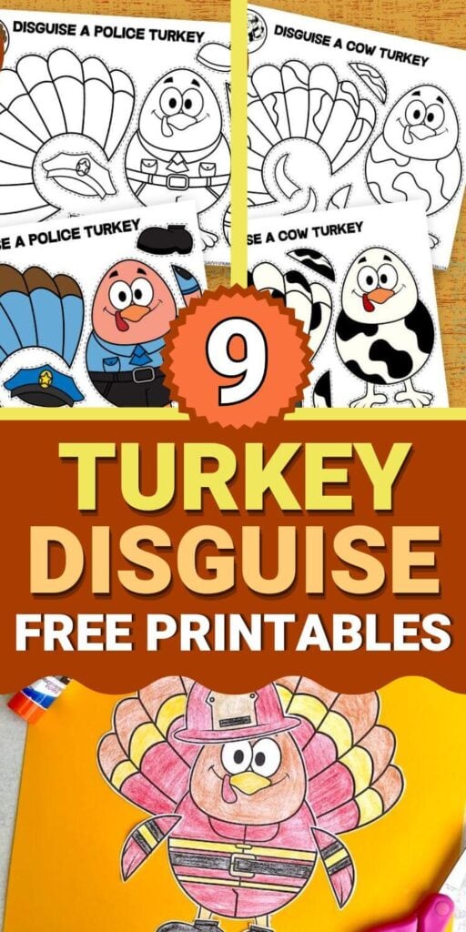 Free Printable Turkey in Disguise Templates to "Hide a Turkey"
