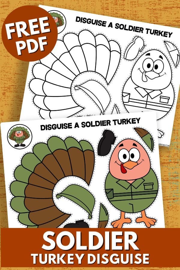 soldier turkey in disguise template