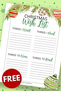 16 Free Printable Christmas List Templates for the Entire Family