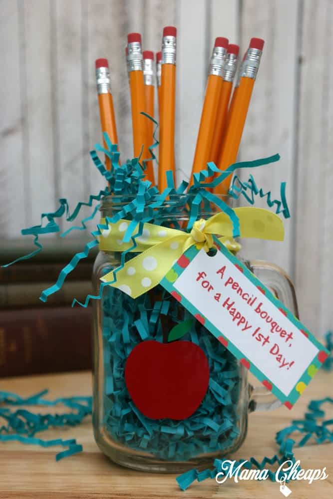 DIY pencil jar gift for teachers