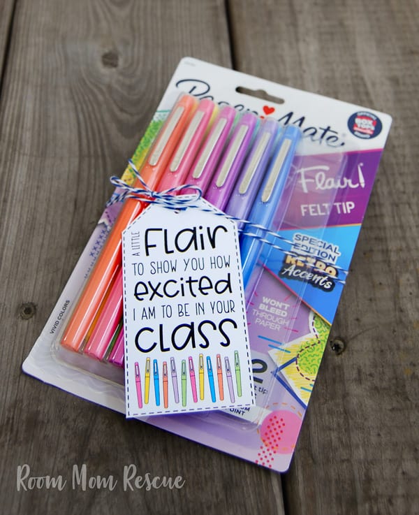 back to school teacher gift with flair pens
