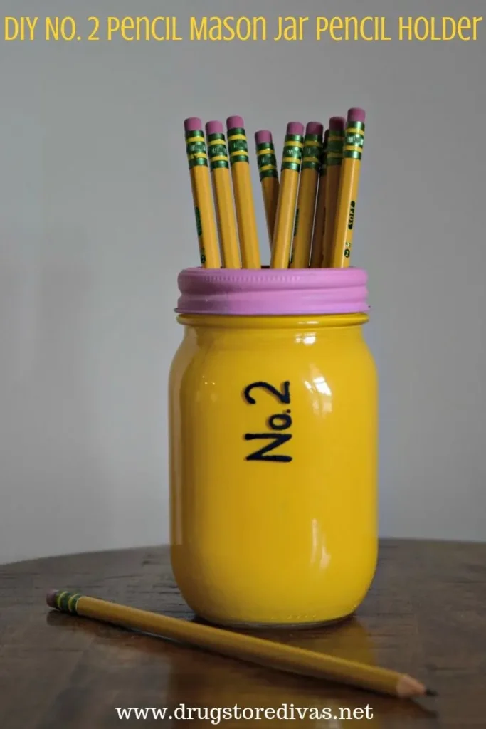 painted pencil jar craft