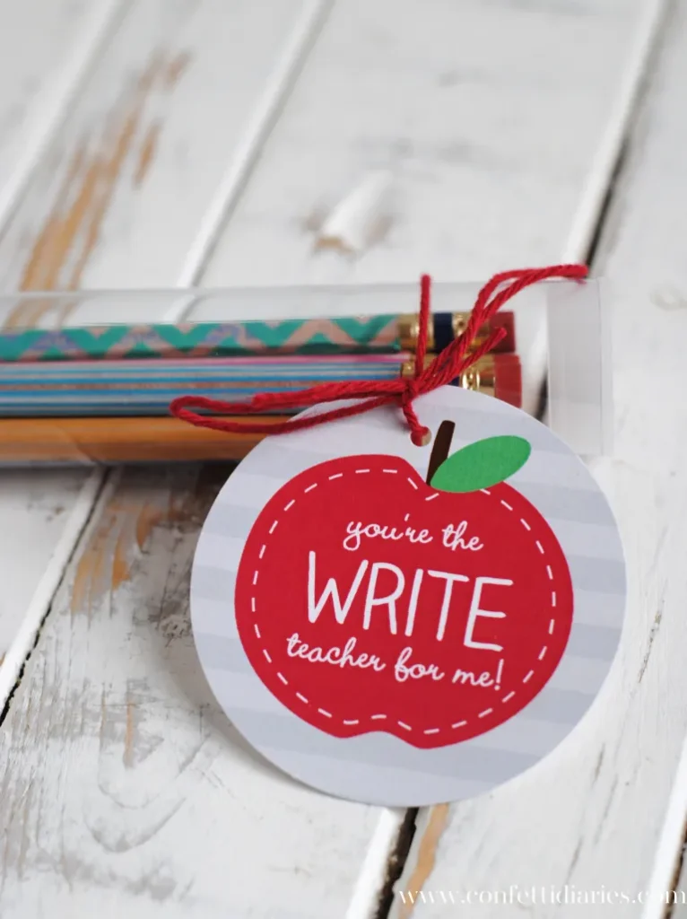 printable teacher gift tag for pencils