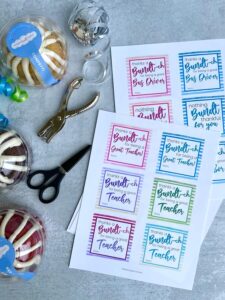 Printable Bundt Cake Gift Tags for Teachers Neighbors and More